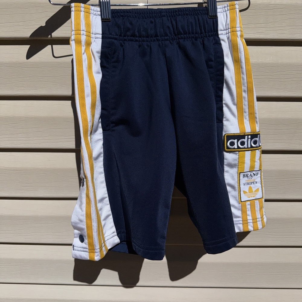Adidas Tear Away Y2K Basketball Shorts Youth Small Michigan Wolverines Vtg Snap